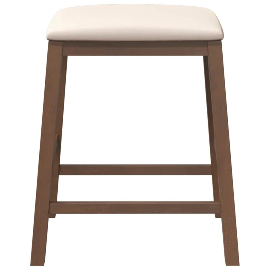 chaises de bar avec coussins 2 pcs marron bois massif d'hévéa - 5