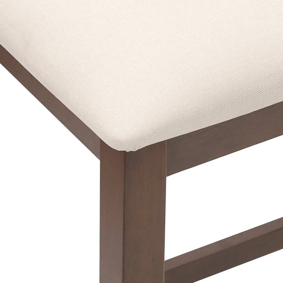 chaises de bar avec coussins 2 pcs marron bois massif d'hévéa - 8