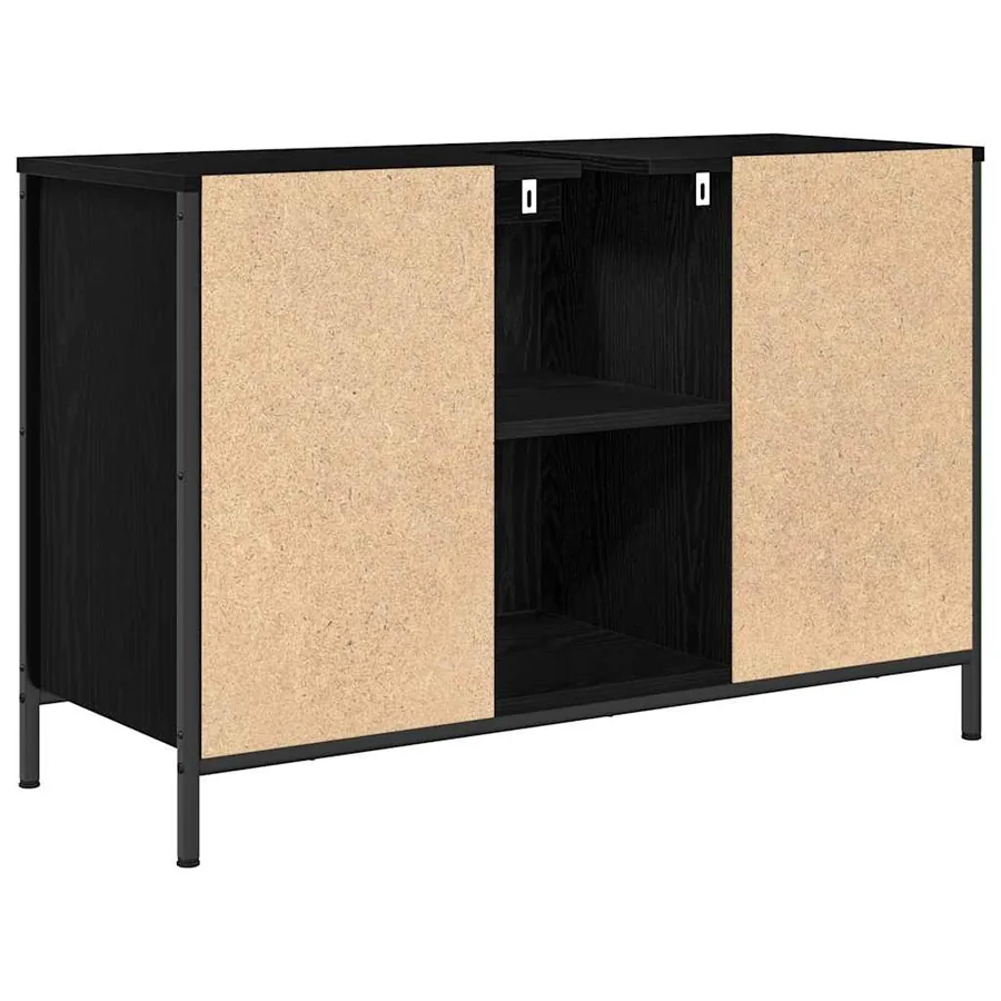 Meuble sous-vasque avec tiroirs chêne noir 90x34,5x60 cm - 8