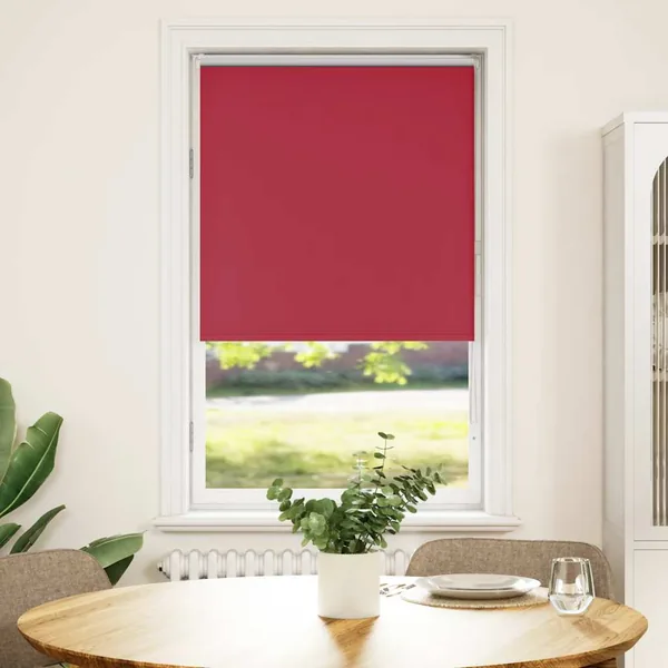 Store enrouleur occultant rouge largeur du tissu 60,7 cm