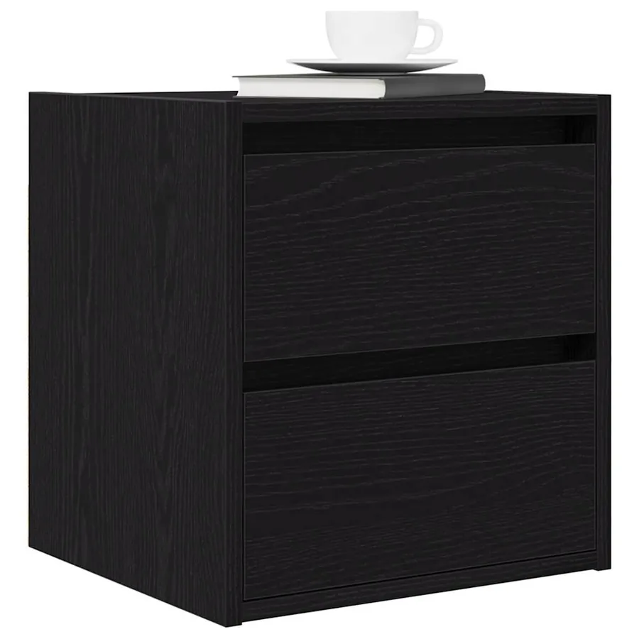 Tables de chevet murales 2 pcs chêne noir 38x34x40 cm - 4