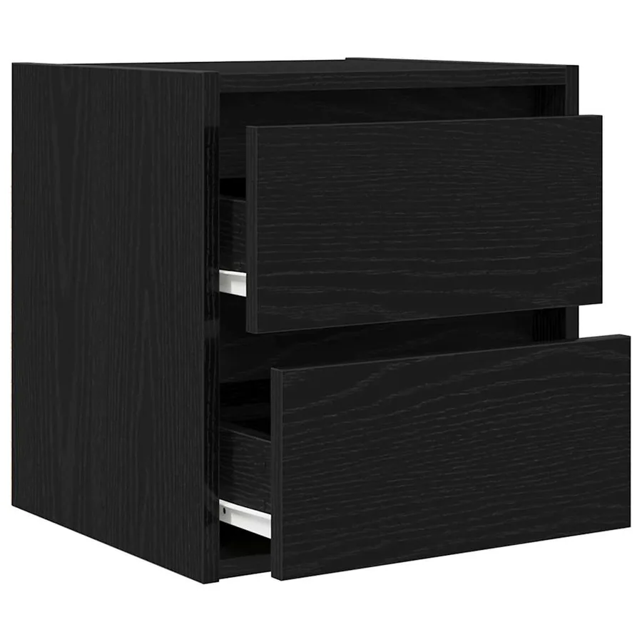 Tables de chevet murales 2 pcs chêne noir 38x34x40 cm - 6