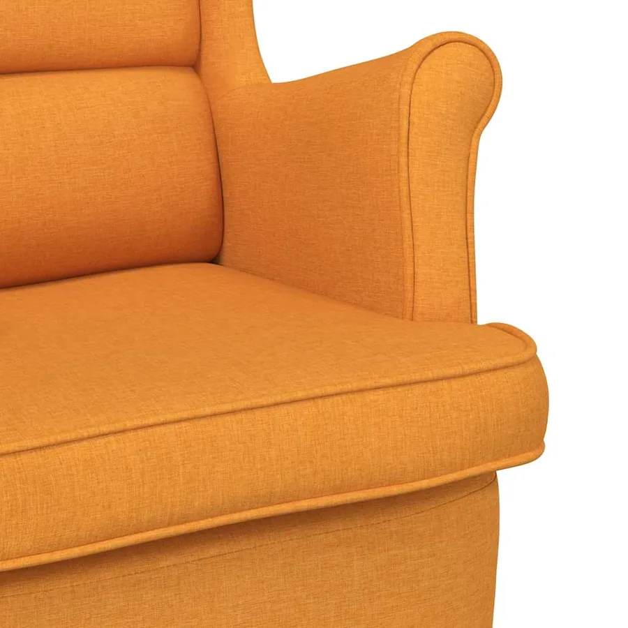 Chaise à bascule jaune foncé 74x90x102 cm tissu - 7