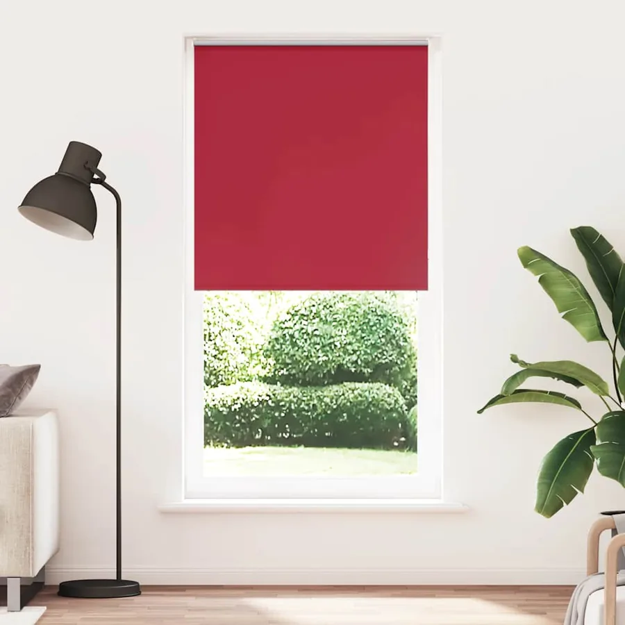 Store enrouleur occultant rouge largeur du tissu 90,7 cm