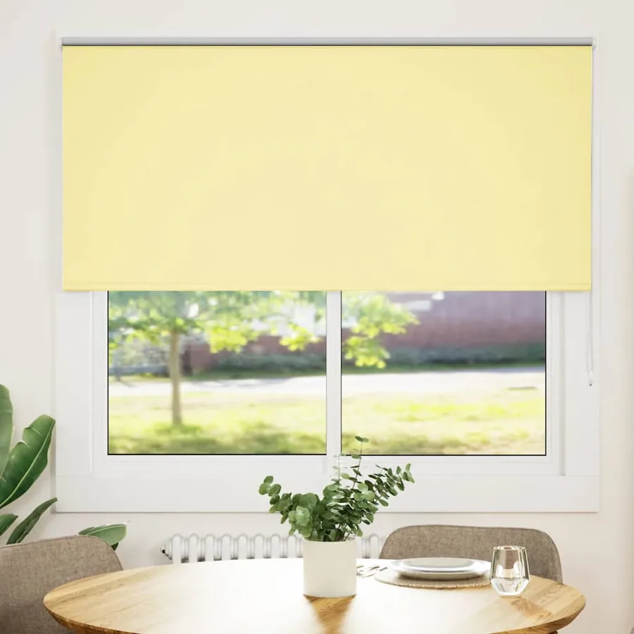 Store enrouleur occultant jaune largeur du tissu 141,6 cm - 2