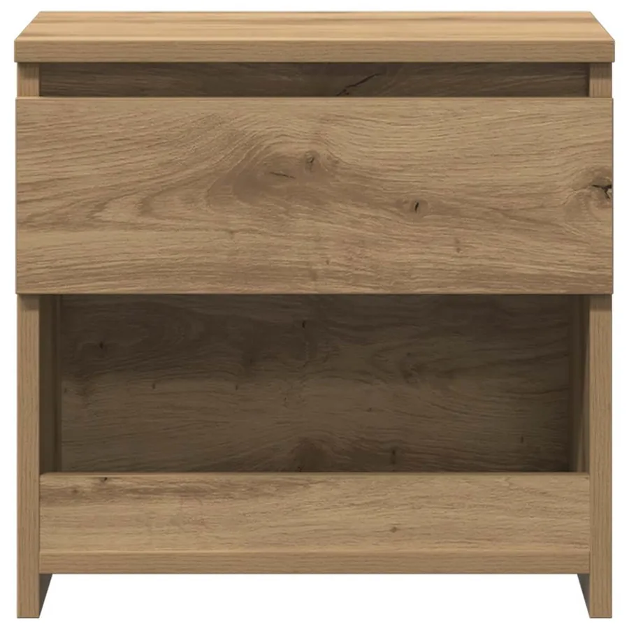 Table de chevet chêne artisanal 40x30x39 cm bois d'ingénierie - 4