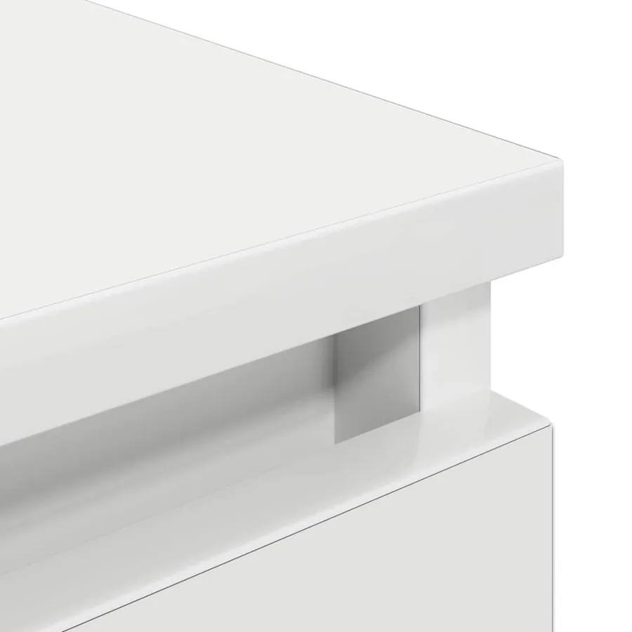 Meuble TV blanc 100x35x54 cm bois d'ingénierie - 9