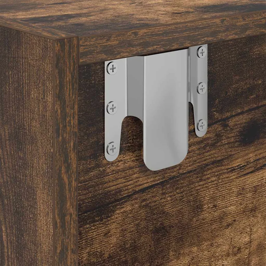 Meubles TV 2 pcs chêne fumé 60x31x25,5 cm bois d'ingénierie - 12