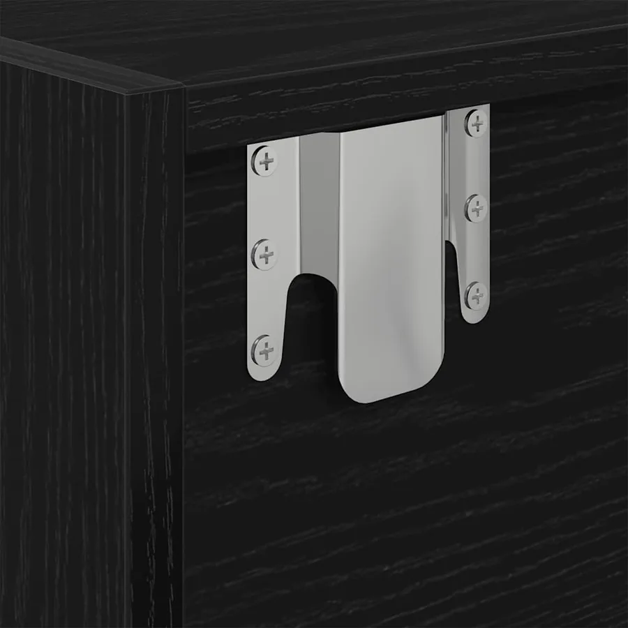 Meubles TV 2 pcs chêne noir 60x31x25,5 cm bois d'ingénierie - 12
