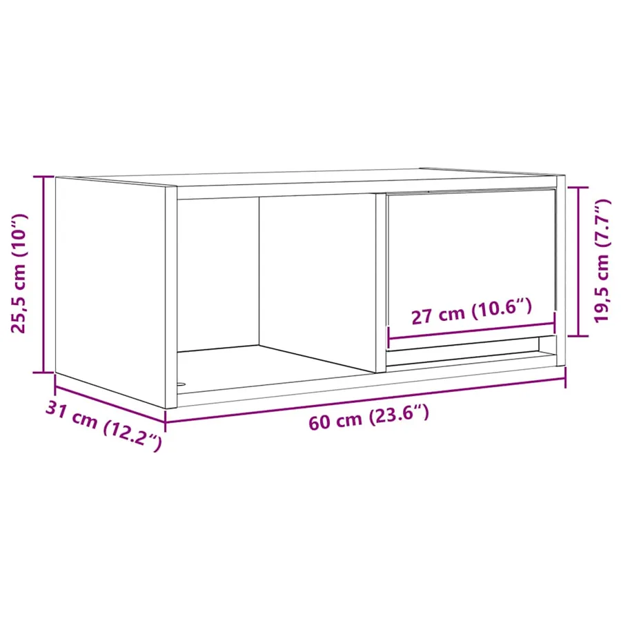 Meubles TV 2 pcs chêne noir 60x31x25,5 cm bois d'ingénierie - 16