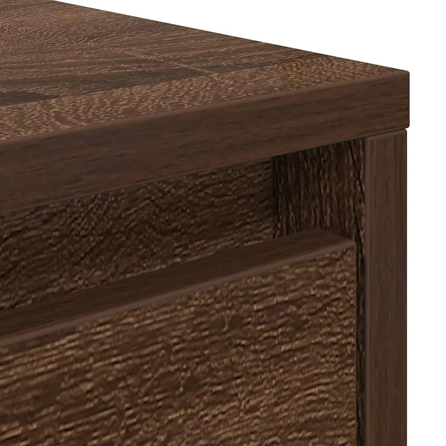 Table basse avec tiroirs chêne marron 70,5x70x40 cm - 10