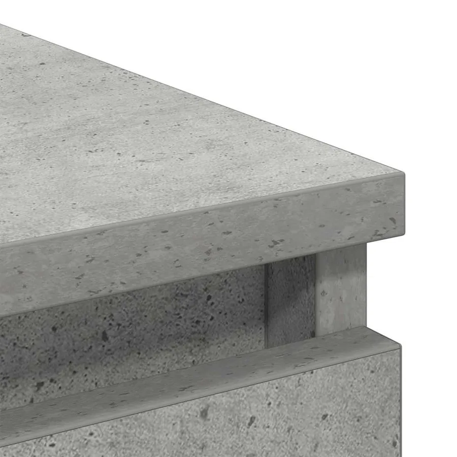 Buffet gris béton 80x35x76 cm bois d'ingénierie - 9