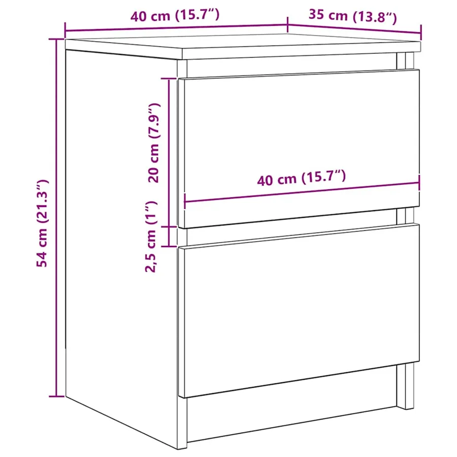 Meuble TV blanc 40x35x54 cm bois d'ingénierie - 12