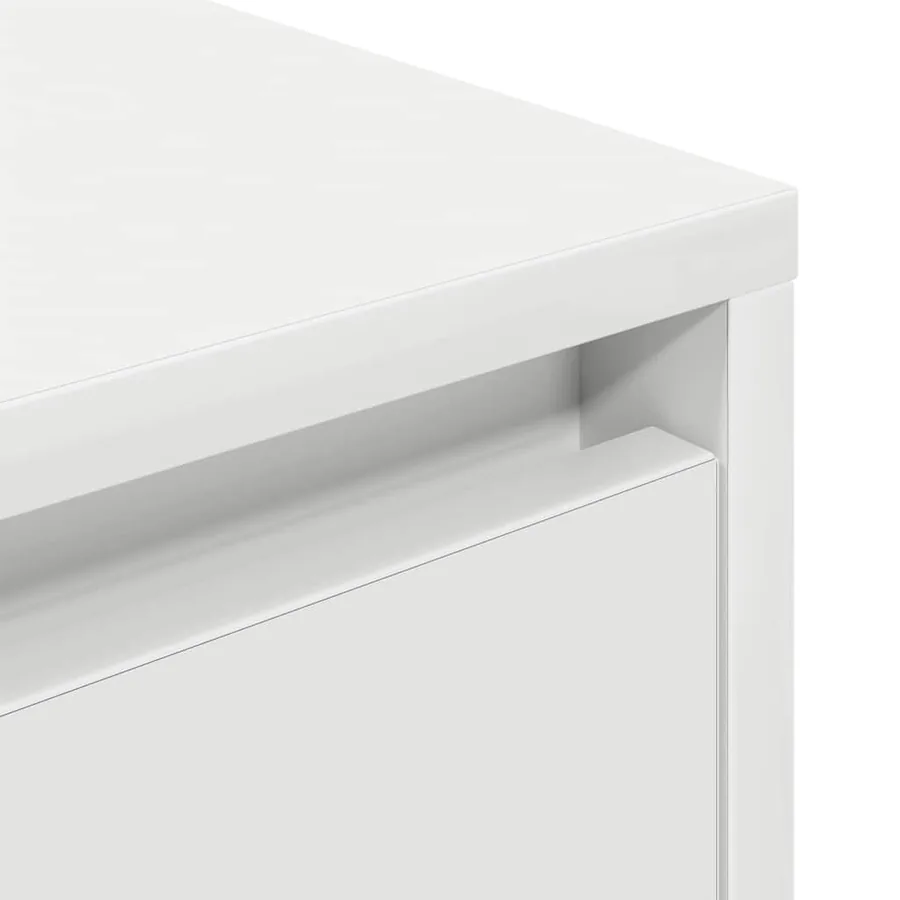 Table de chevet avec lumières LED blanc 38x34x50 cm - 11