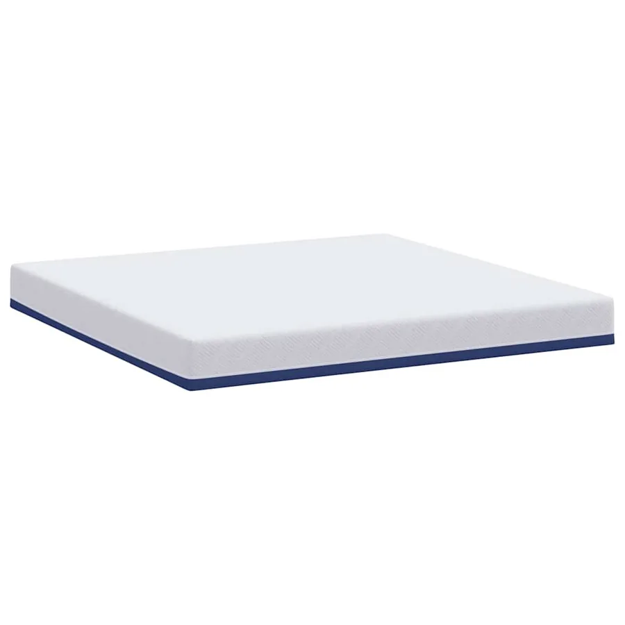 Matelas Blanc et Bleu 200 x 200 cm Tissu jacquard - 6