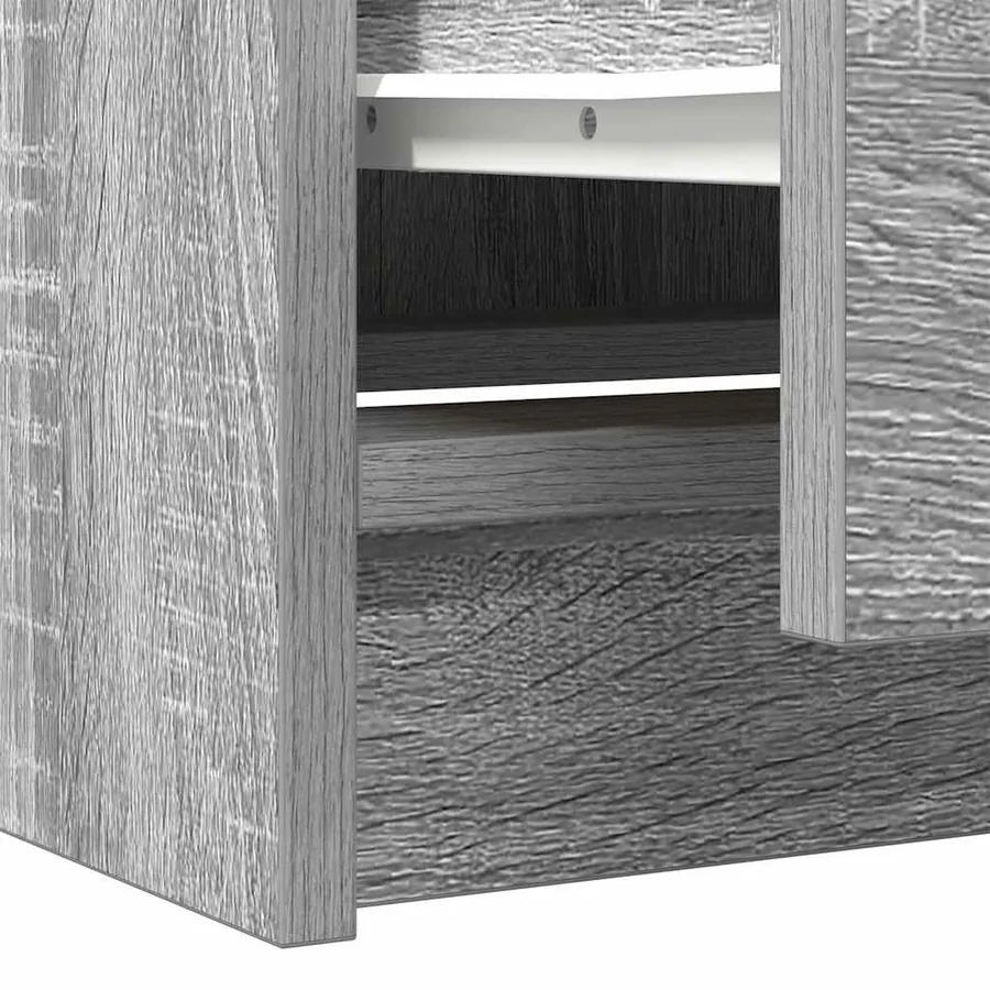 Meuble TV sonoma gris 40x35x54 cm bois d'ingénierie - 10