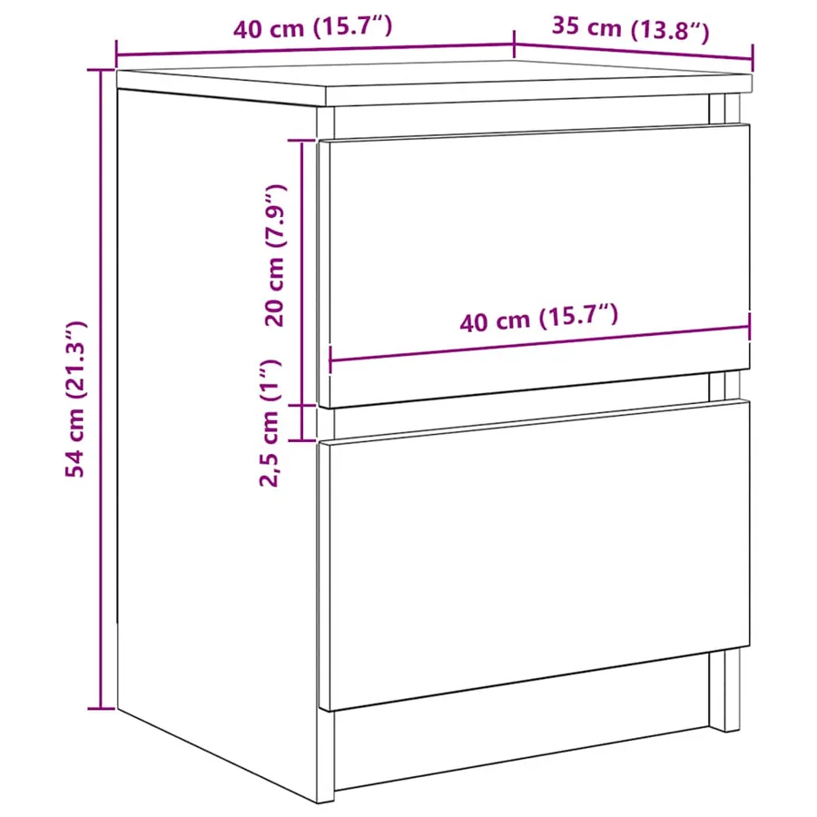 Meuble TV sonoma gris 40x35x54 cm bois d'ingénierie - 12