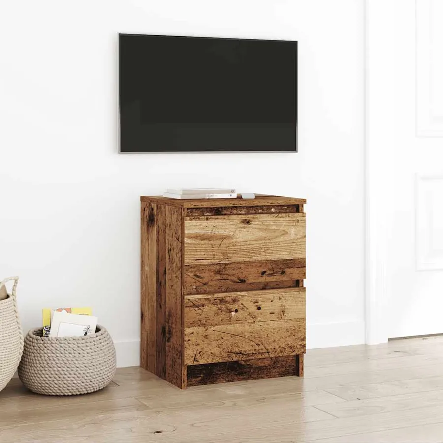 Meuble TV vieux bois 40x35x54 cm bois d'ingénierie