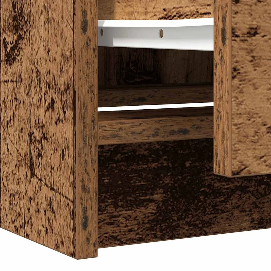 Meuble TV vieux bois 40x35x54 cm bois d'ingénierie - 10