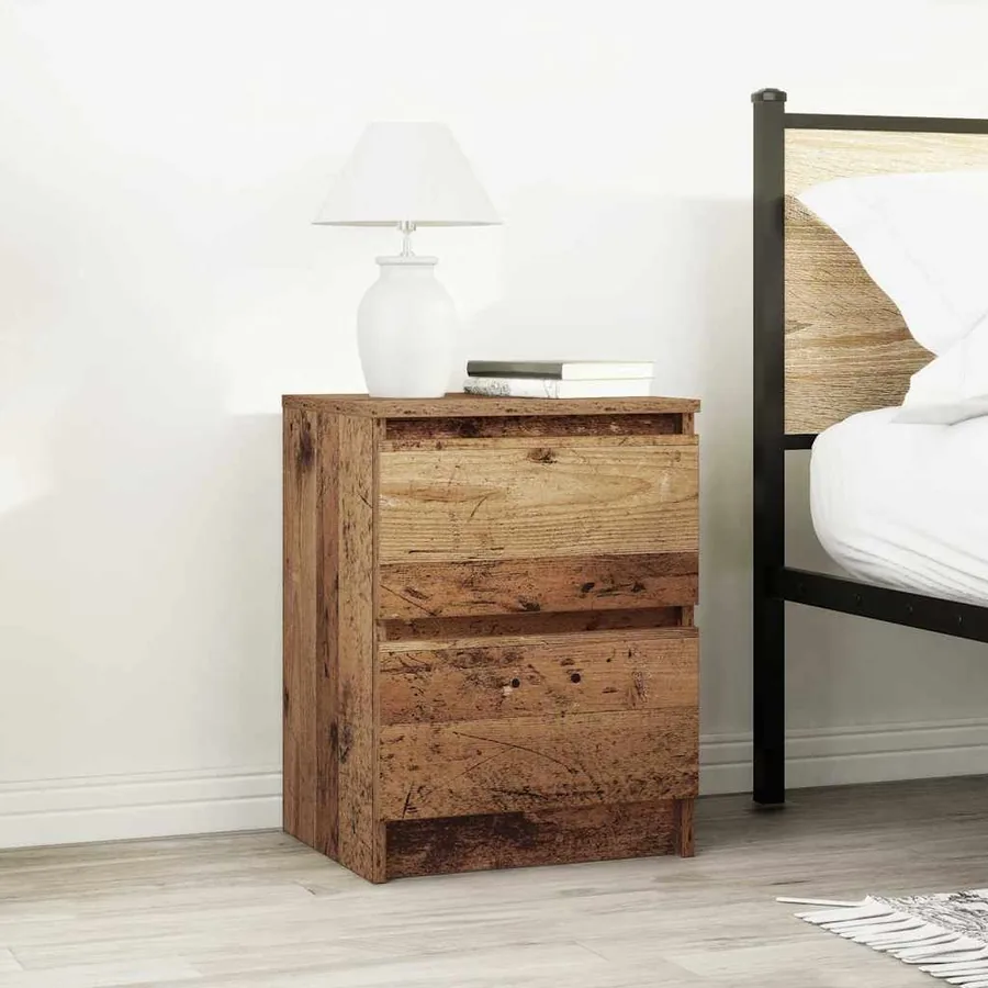 Meuble TV vieux bois 40x35x54 cm bois d'ingénierie - 3