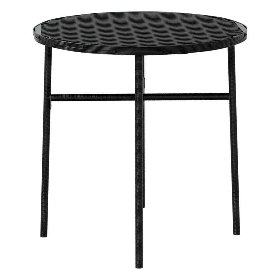 Ensemble à manger de jardin 3 pcs Résine tressée Noir - 6