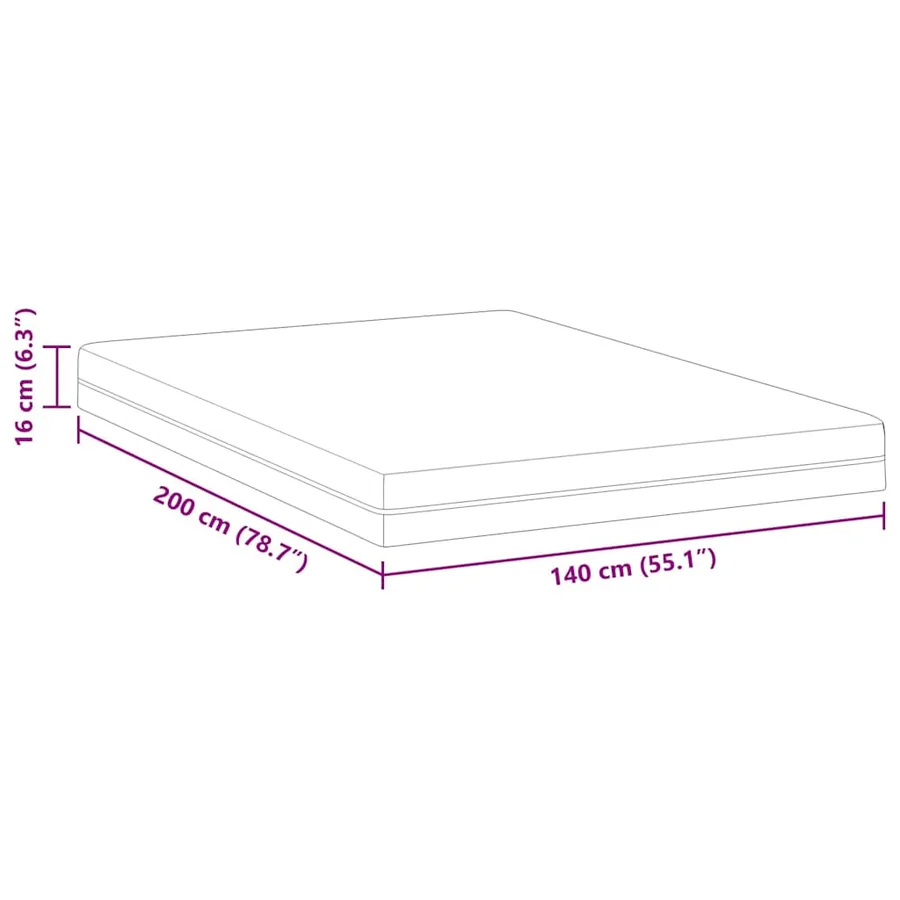 Matelas en mousse à mémoire de forme Moyen 140 x 200 cm - 12