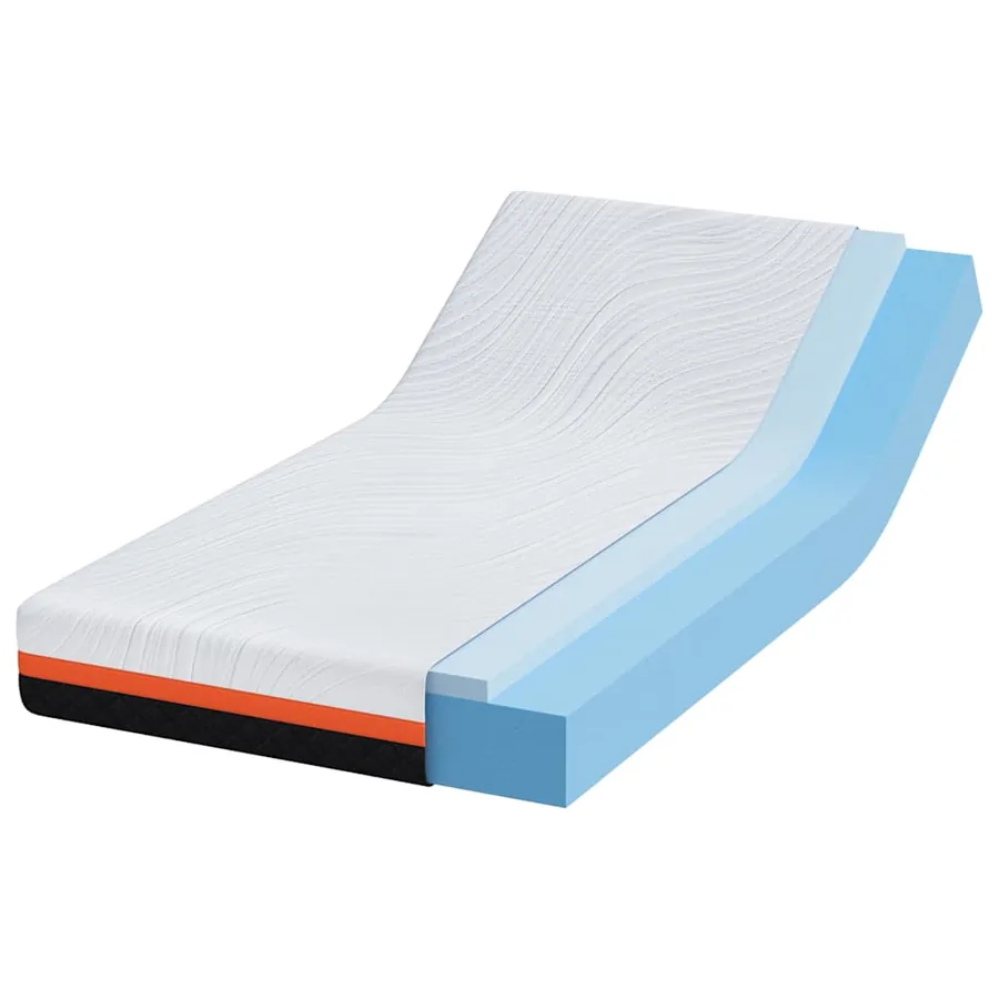 Matelas Blanc et Noir 100 x 200 cm Tissu jacquard - 3
