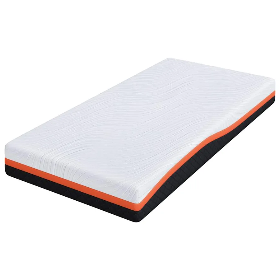 Matelas Blanc et Noir 100 x 200 cm Tissu jacquard - 4
