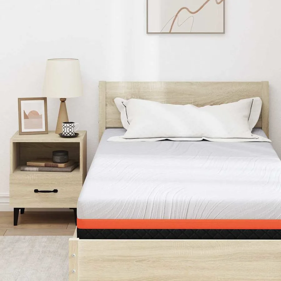 Matelas Blanc et Noir 100 x 200 cm Tissu jacquard - 7