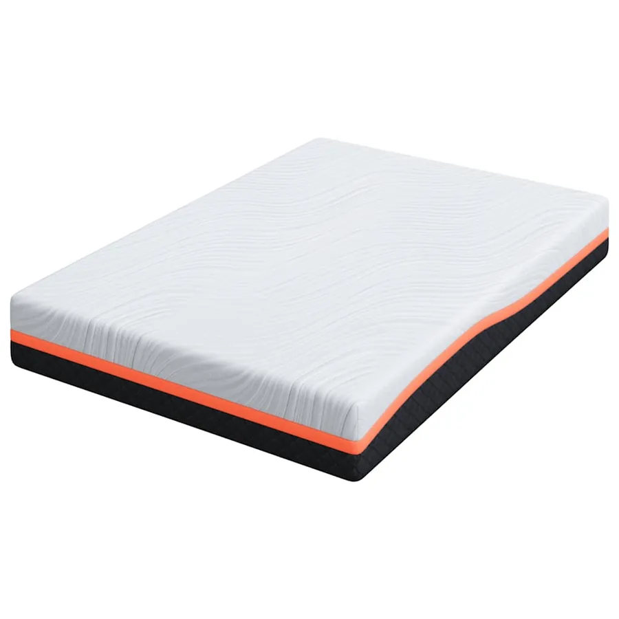 Matelas Blanc et Gris 160 x 200 cm Tissu jacquard - 5