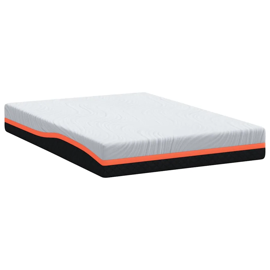 Matelas Blanc et Gris 160 x 200 cm Tissu jacquard - 6