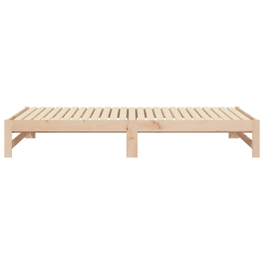 Lit coulissant sans matelas 2x(90x200) cm Bois de pin massif - 10