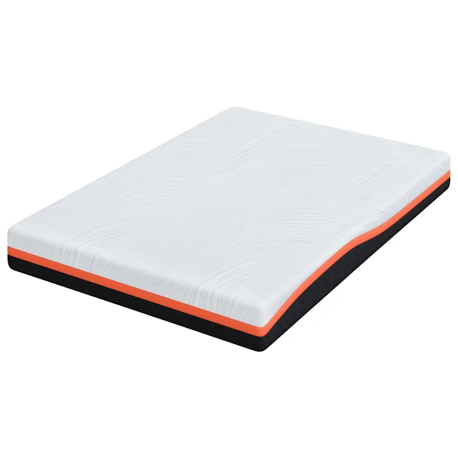 Matelas Blanc et Noir 140 x 190 cm Tissu jacquard - 5