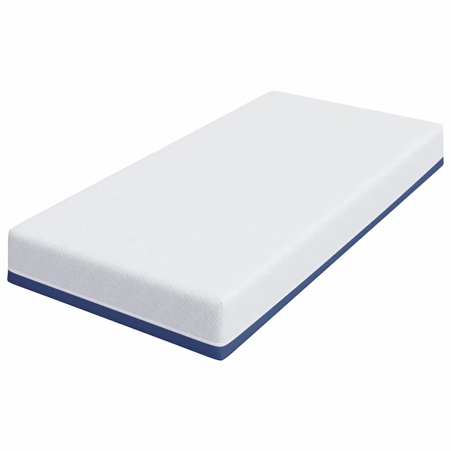 Matelas Blanc et Bleu 100 x 200 cm Tissu jacquard - 4
