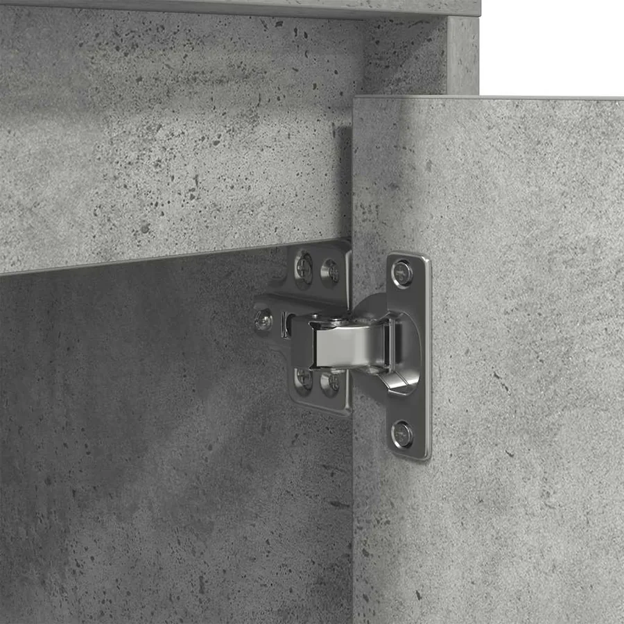 Table de chevet avec lumières LED gris béton 38x34x50 cm - 10