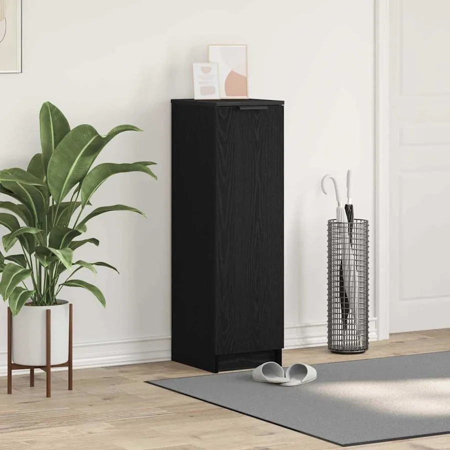 Cabinet à chaussures avec étagère Chêne noir 29,5 x 35 x 101 cm