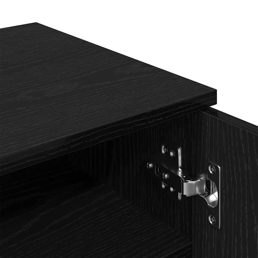 Cabinet à chaussures avec étagère Chêne noir 29,5 x 35 x 101 cm - 9