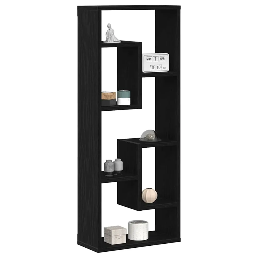 Étagère murale Chêne noir 36x16x90 cm Bois d'ingénierie - 4