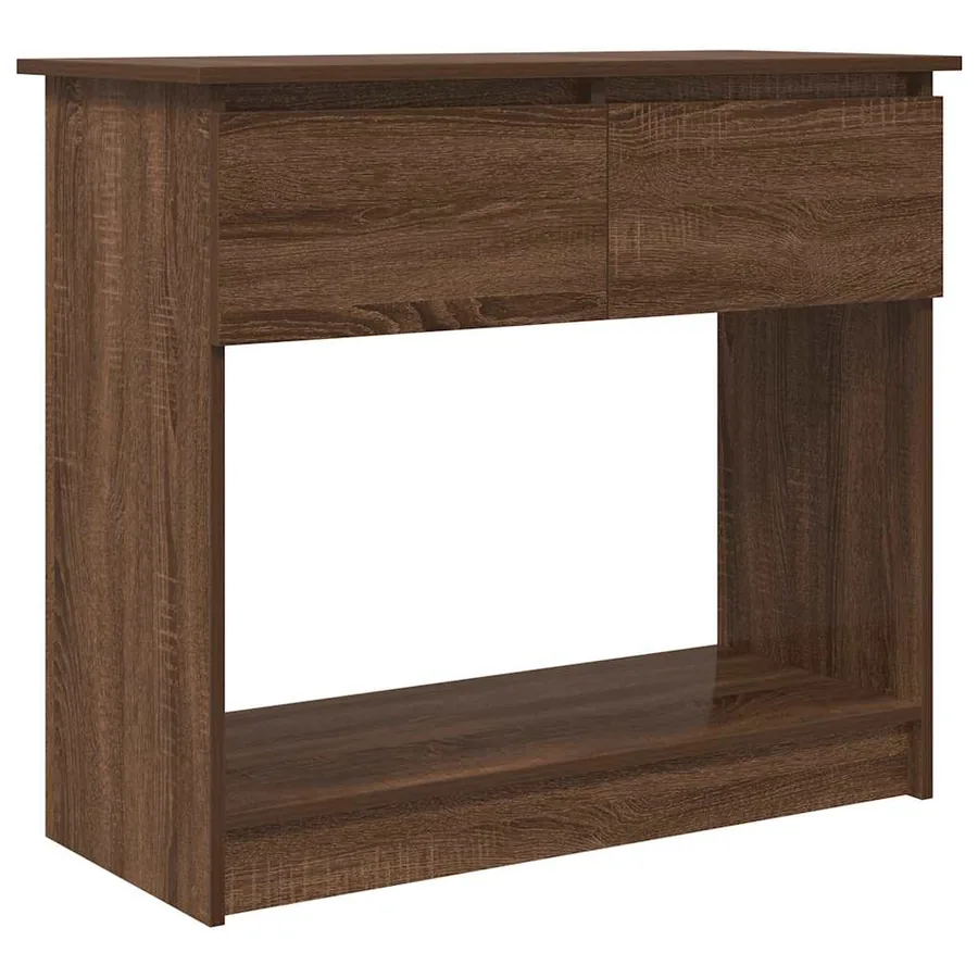 Table console avec tiroirs chêne marron 85,5x38,5x74,5 cm - 2