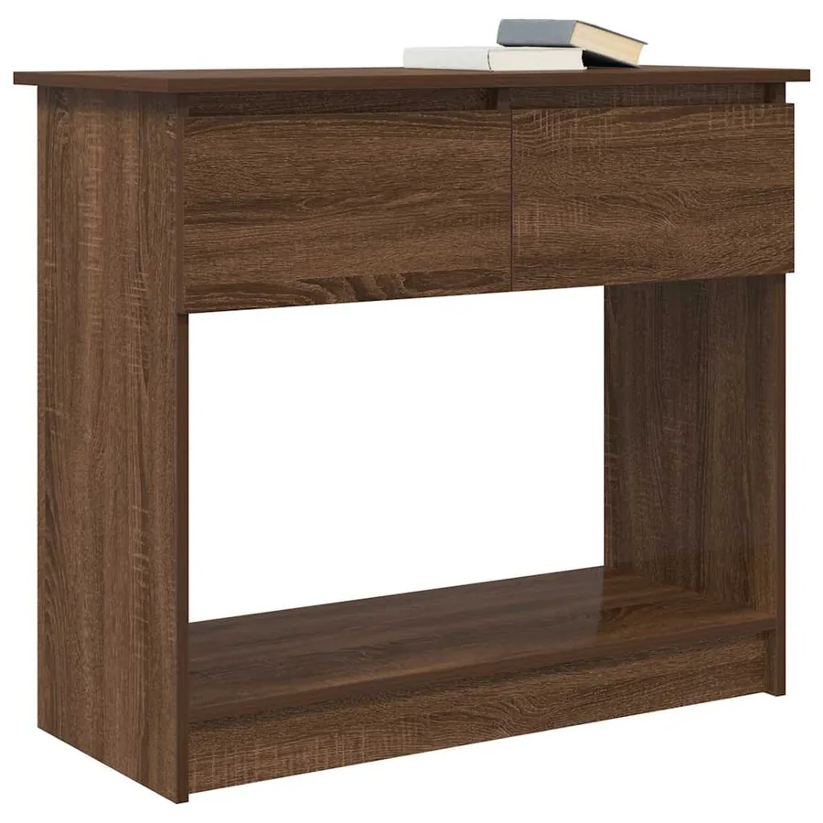 Table console avec tiroirs chêne marron 85,5x38,5x74,5 cm - 4
