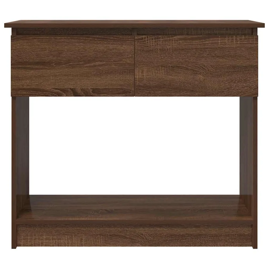 Table console avec tiroirs chêne marron 85,5x38,5x74,5 cm - 6