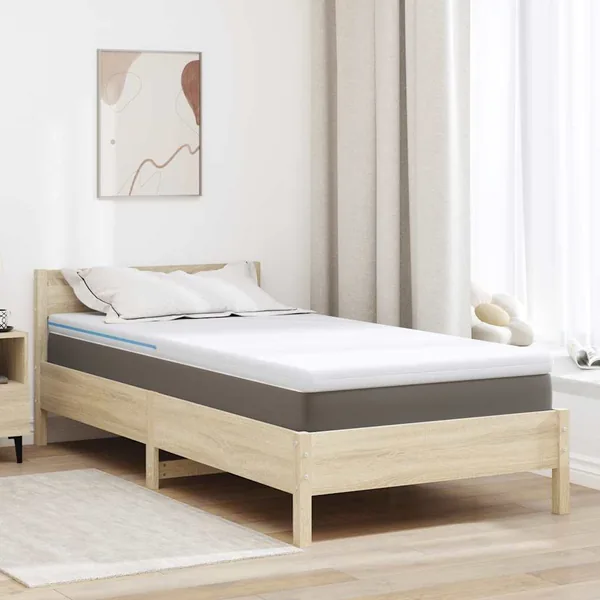 Surmatelas Blanc 90 x 190 cm Tissu jacquard