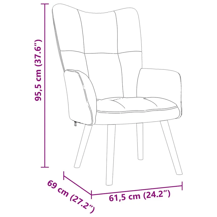 Chaise de relaxation jaune clair tissu - 8