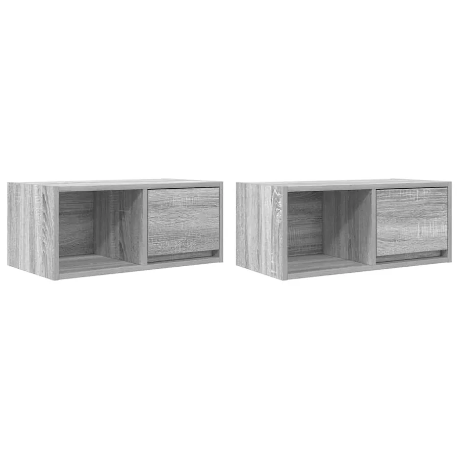 Meubles TV 2 pcs sonoma gris 60x31x25,5 cm bois d'ingénierie - 2
