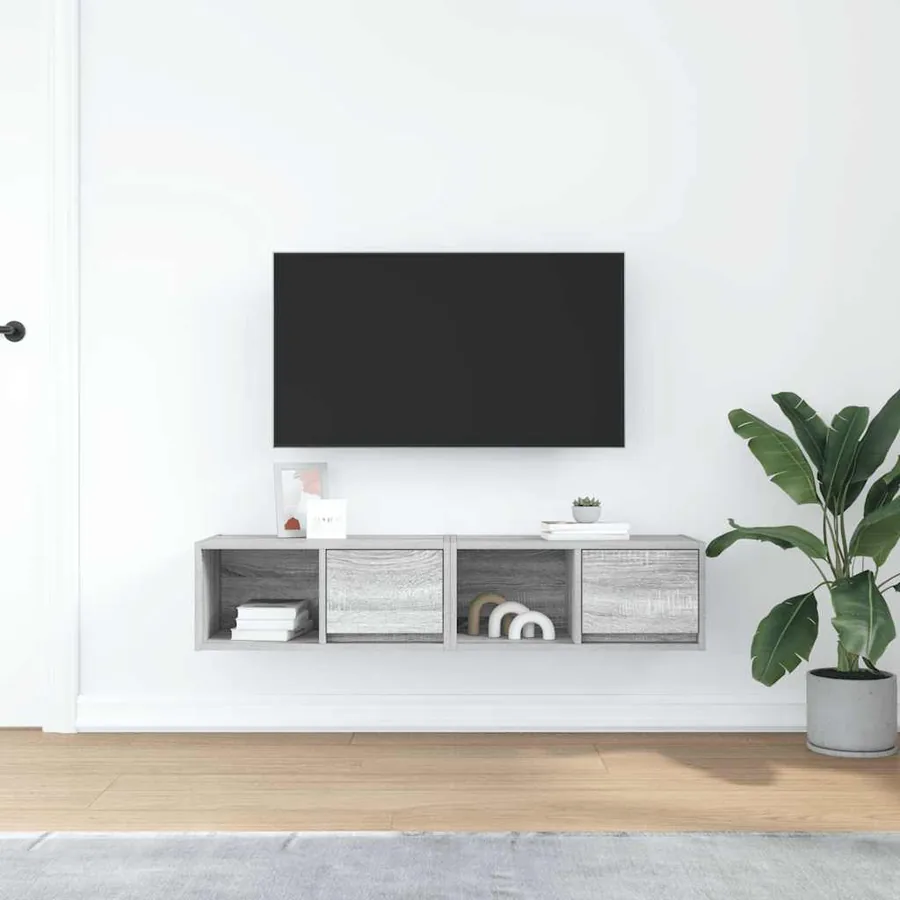 Meubles TV 2 pcs sonoma gris 60x31x25,5 cm bois d'ingénierie - 3