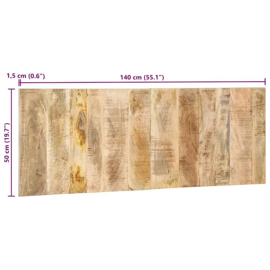Tête de lit 140 cm bois de manguier brut massif - 11