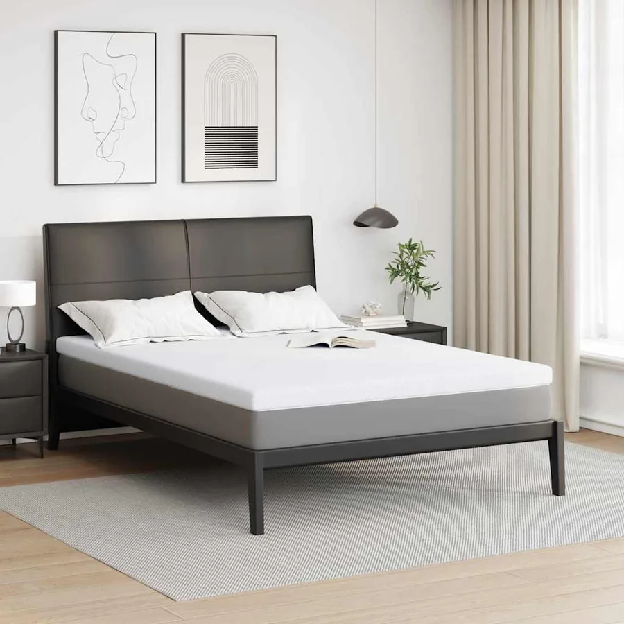 Surmatelas en mousse à mémoire 140 x 190 cm Thick Doux Blanc