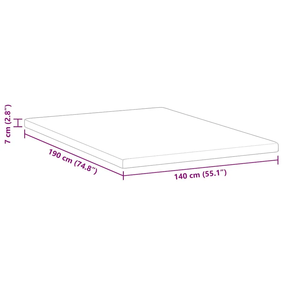Surmatelas en mousse à mémoire 140 x 190 cm Thick Doux Blanc - 12