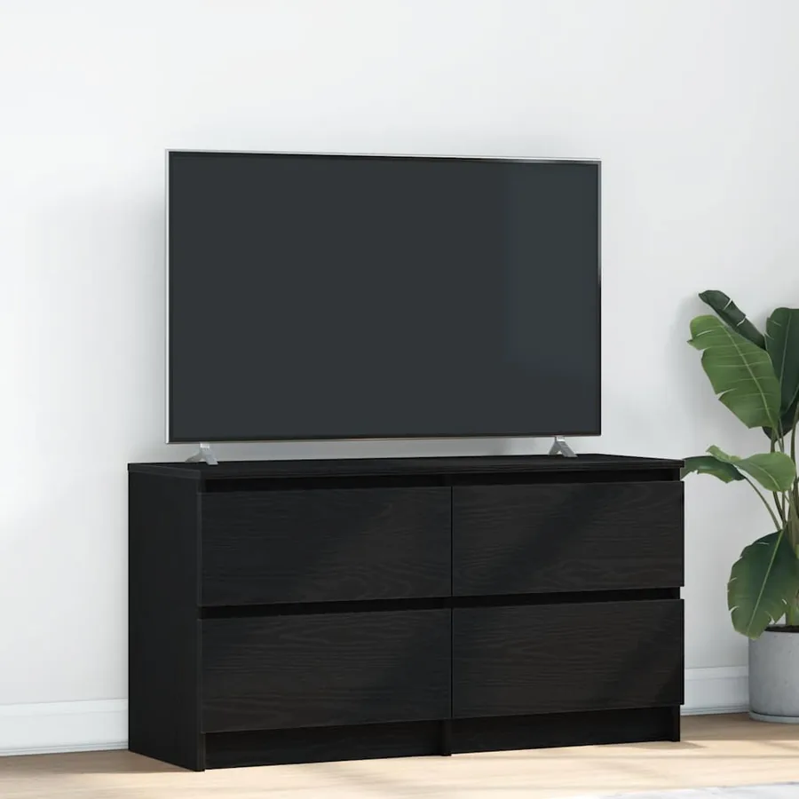 Meuble TV noir 100x35x54 cm bois d'ingénierie