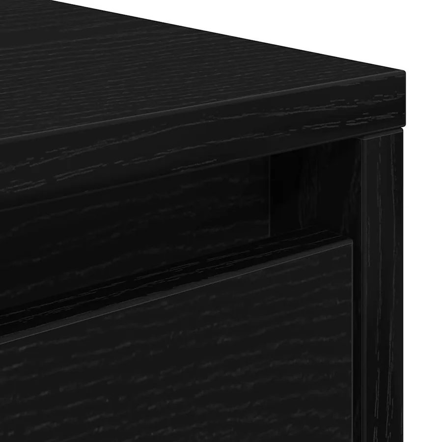 Table basse avec tiroirs chêne noir 70,5x70x40 cm - 10